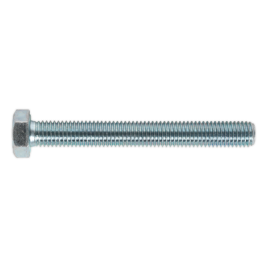 8.8 Zinc Plated HT Setscrew M12 x 100mm, DIN 933 - Pack of 10