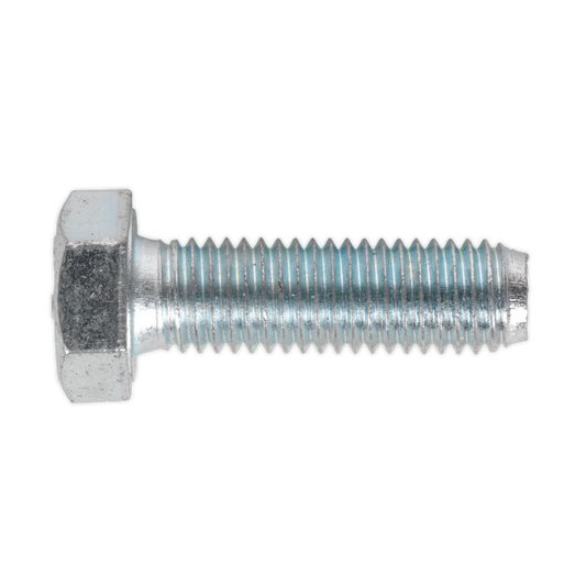 8.8 Zinc Plated HT Setscrew M12 x 40mm, DIN 933 - Pack of 25