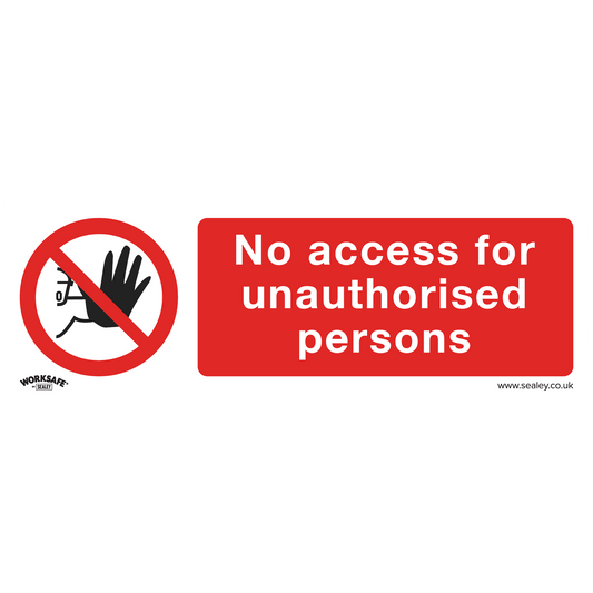 Worksafe® No Access Safety Sign, Rigid Plastic - Pack of 10