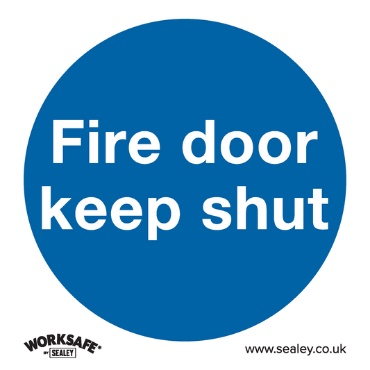 Worksafe® Fire Door Keep Shut Safety Sign - Rigid Plastic