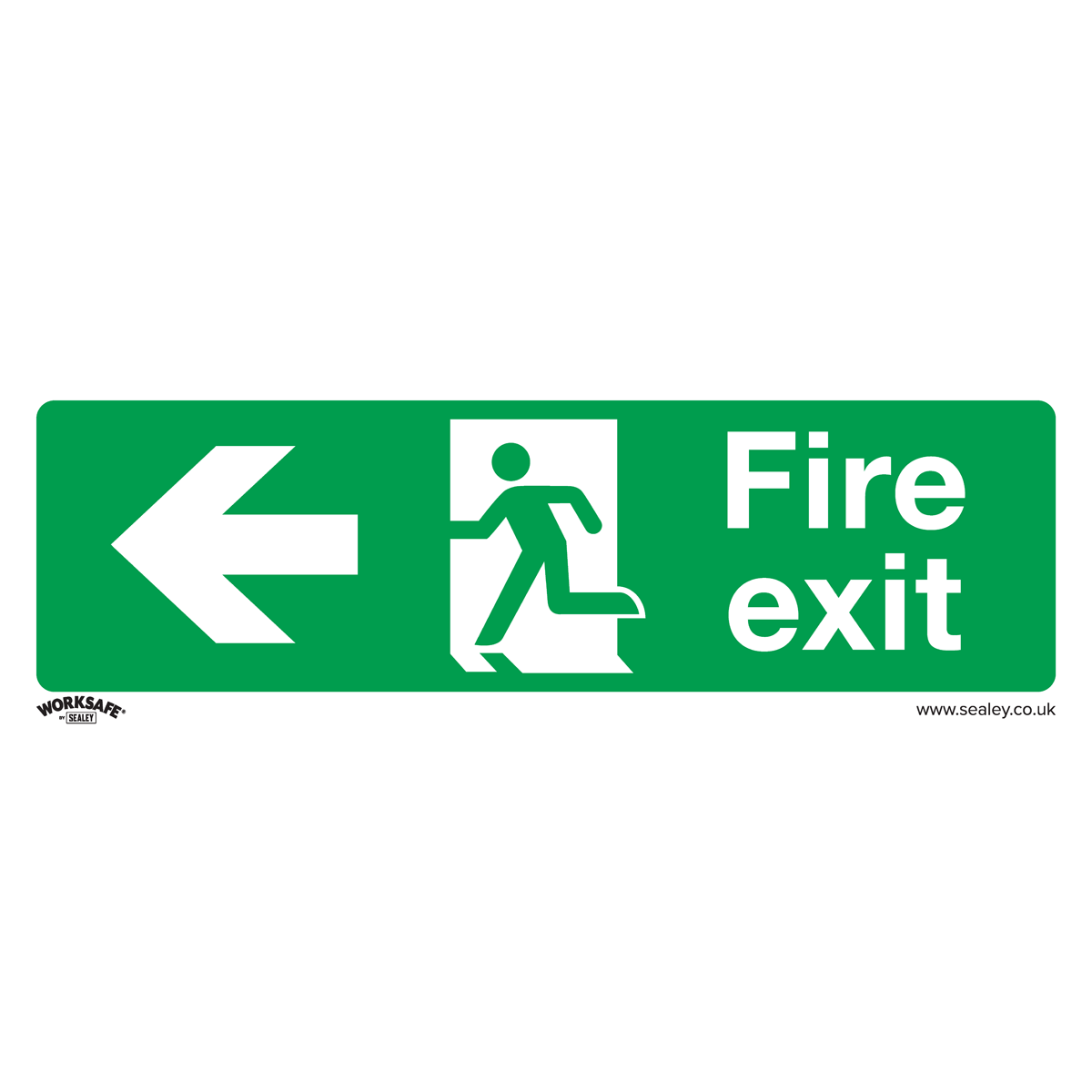 Worksafe® Fire Exit (Left) Safety Sign - Rigid Plastic