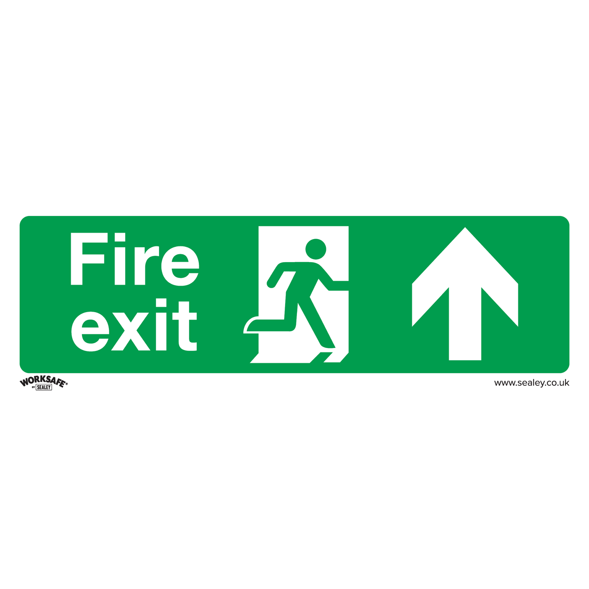 Worksafe® Fire Exit (Up) Safety Sign - Rigid Plastic