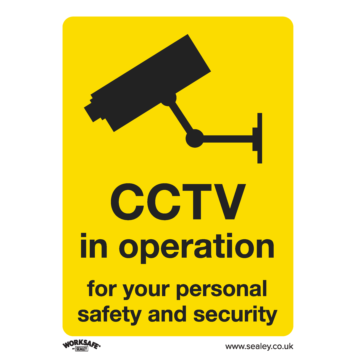 Worksafe® CCTV Safety Sign - Rigid Plastic