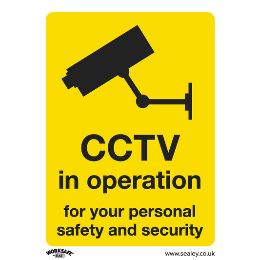 Worksafe® CCTV Safety Sign - Rigid Plastic
