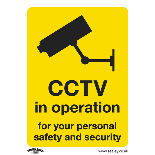 Worksafe® CCTV Safety Sign - Self-Adhesive Vinyl