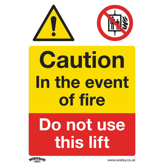 Worksafe® Caution Do Not Use Lift Safety Sign, Self-Adhesive Vinyl - Pack of 10