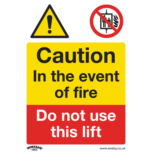 Worksafe® Caution Do Not Use Lift Safety Sign - Self-Adhesive Vinyl