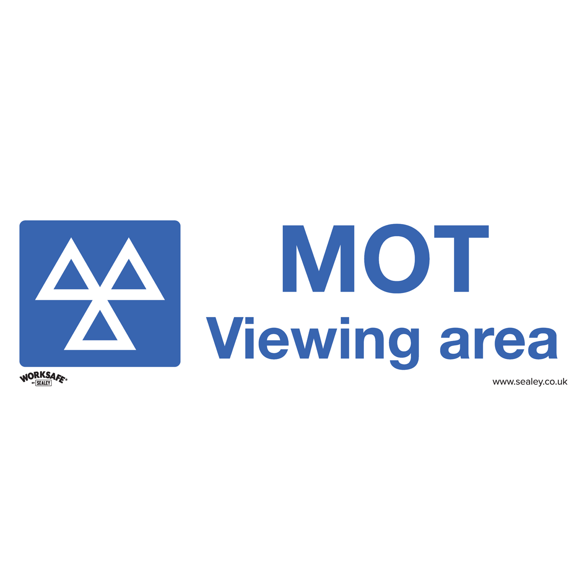 Worksafe® MOT Viewing Area Safety Sign, Self-Adhesive Vinyl - Pack of 10