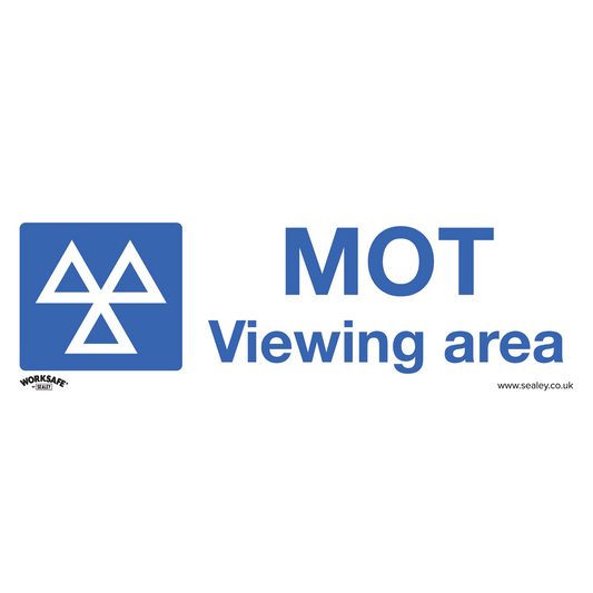 Worksafe® MOT Viewing Area Safety Sign, Self-Adhesive Vinyl - Pack of 10