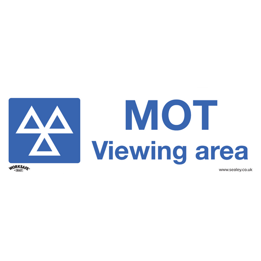 Worksafe® MOT Viewing Area Safety Sign - Self-Adhesive Vinyl