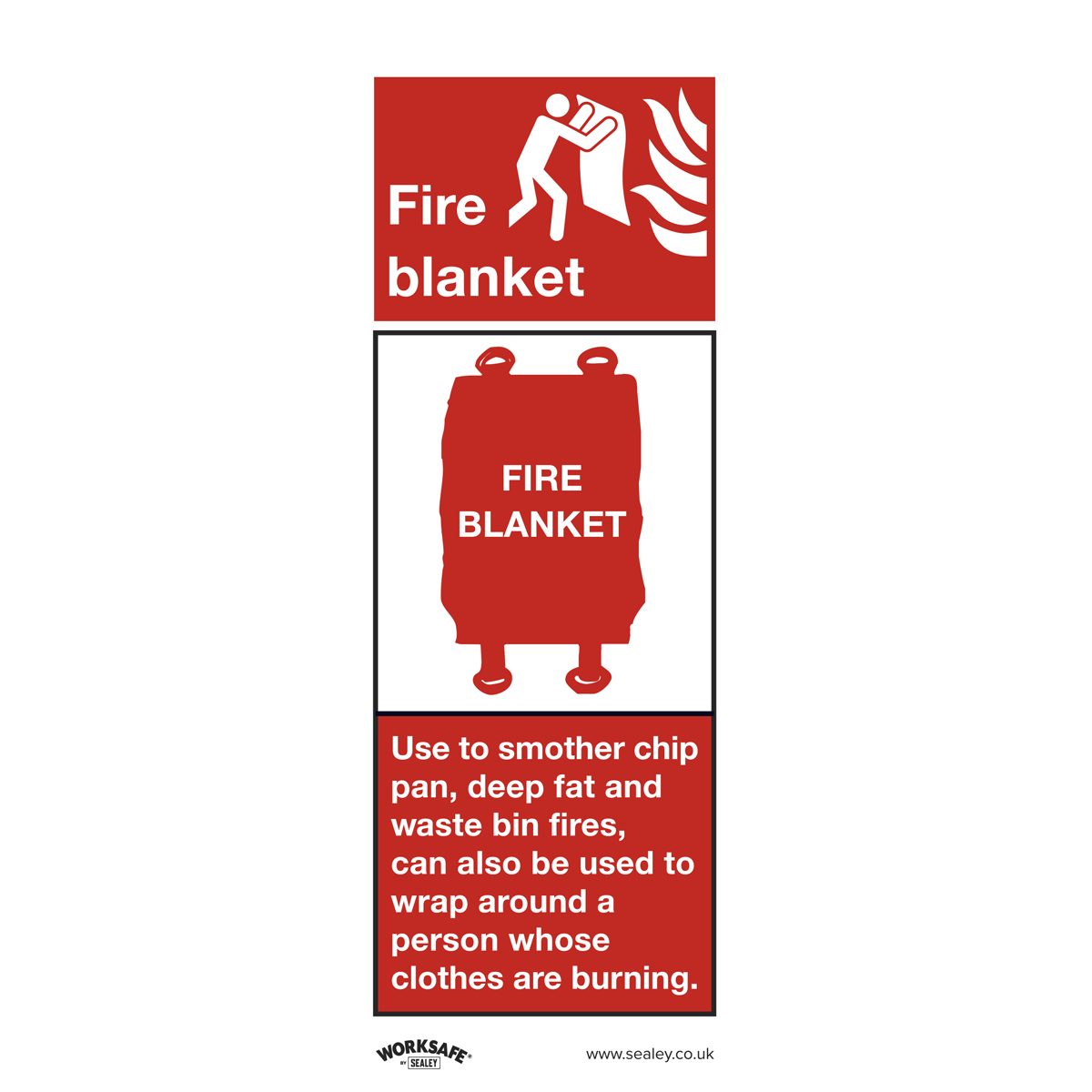 Worksafe® Fire Blanket Safety Sign - Rigid Plastic