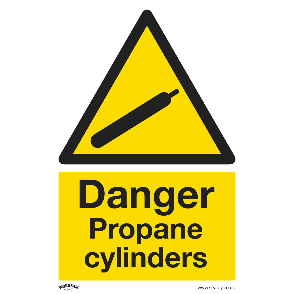 Worksafe® Danger Propane Cylinders Safety Sign - Rigid Plastic