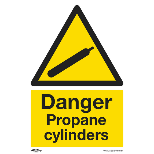 Worksafe® Danger Propane Cylinders Safety Sign - Rigid Plastic