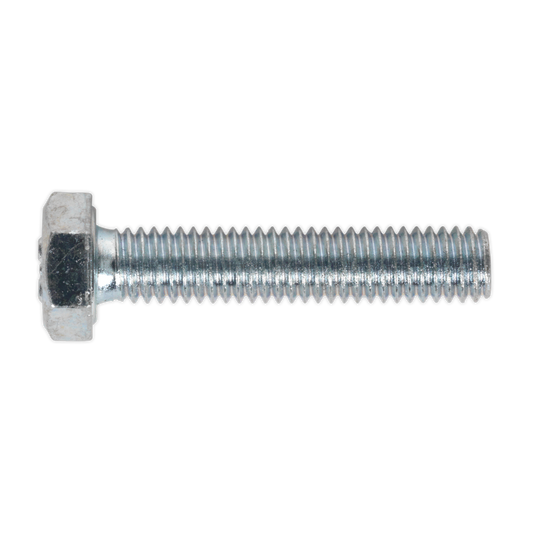 8.8 Zinc Plated HT Setscrew M6 x 30mm, DIN 933 - Pack of 50