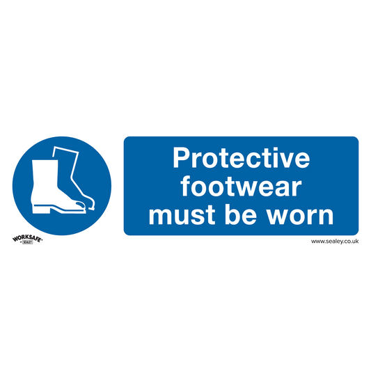 Worksafe® Protective Footwear Must Be Worn Safety Sign - Rigid Plastic