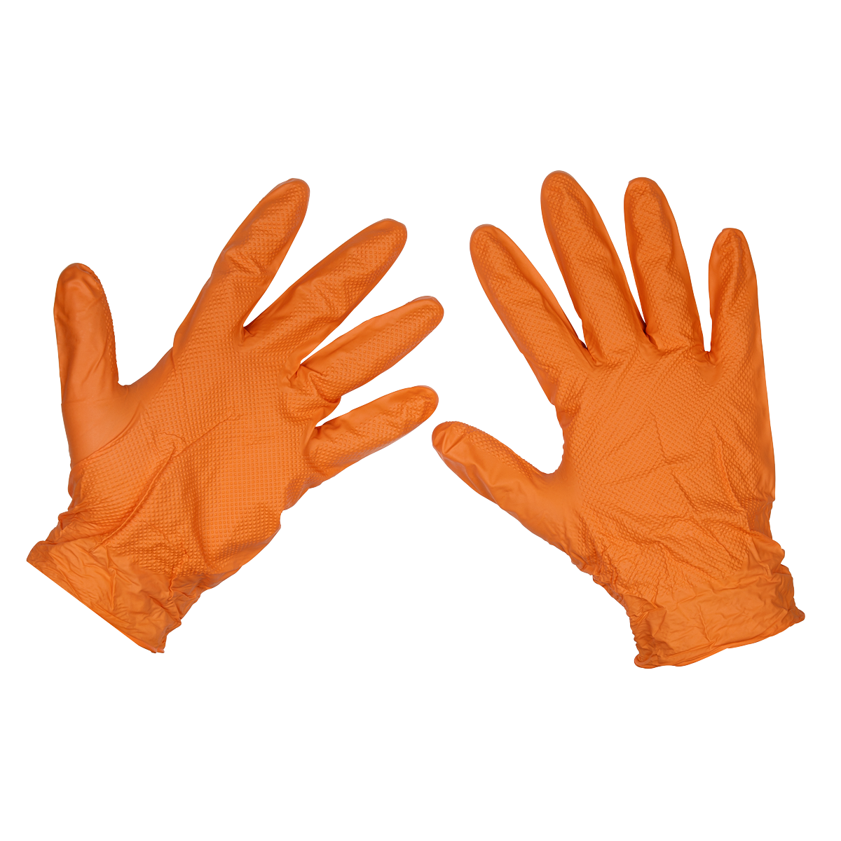Diamond Grip Extra-Thick Nitrile Powder-Free Gloves, Orange, X-Large - Pack of 50