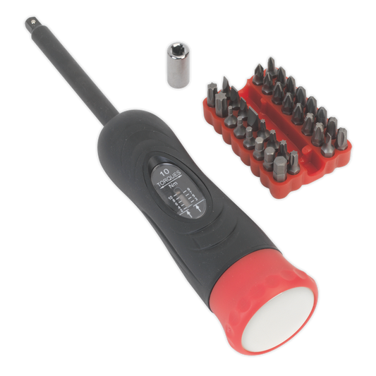 Premier Digital Torque Screwdriver Set 1/4"Sq Drive 2-10Nm 34pc