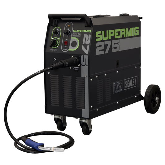 Professional Gas/Gasless MIG Welder with Binzel® Euro Torch 270A 230V