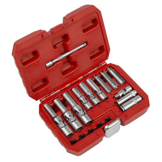 Glow Plug Socket Set 18pc 1/4"Sq & 3/8"Sq Drive