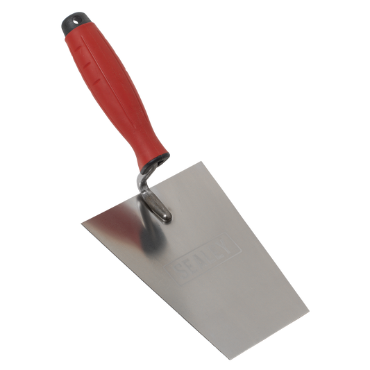 Stainless Steel Masonry Trowel with Rubber Handle 160mm