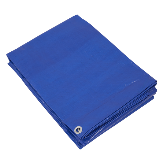 Lightweight PE Tarpaulin 3.66 x 4.88m - Blue