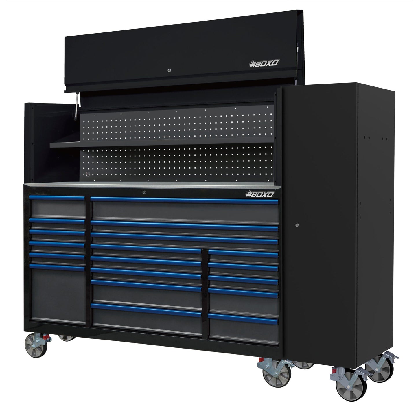 BOXO Full Height Side Locker for BOXO 72" Toolbox Stack - Black
