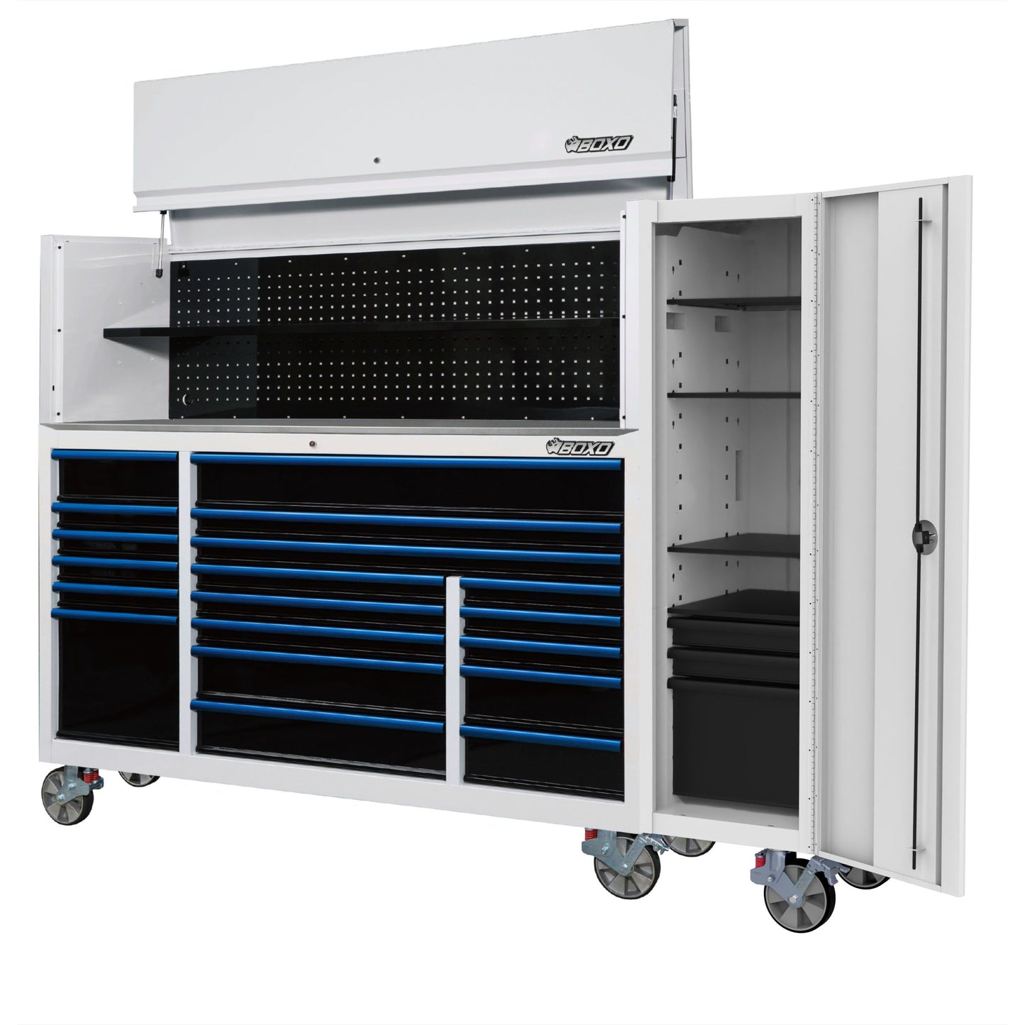 BOXO Full Height Side Locker for BOXO 72" Toolbox Stack - White