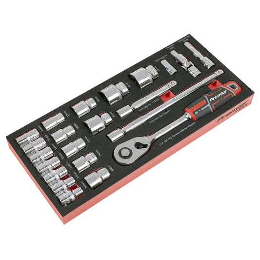 Premier Socket Set with Tool Tray 1/2"Sq Drive 22pc
