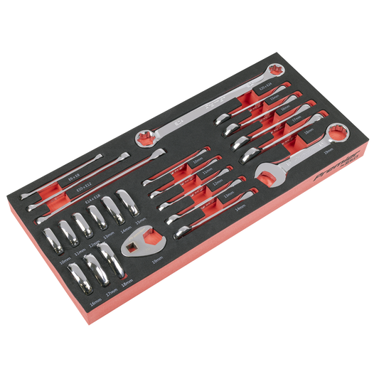 Premier Stubby Combination, TRX-Star* & Crow's Foot Spanner Set with Tool Tray 24pc
