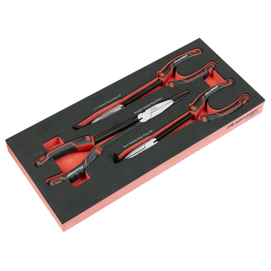 Premier Long Needle Nose Pliers Set with Tool Tray 3pc