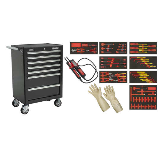 Rollcab 7 Drawer with Insulated Tool Kit 63pc