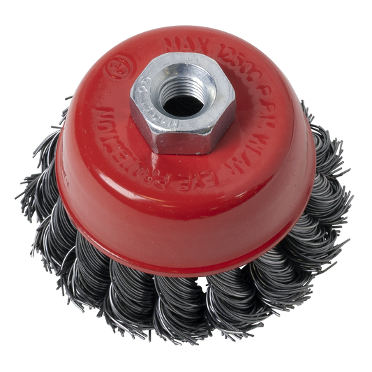 65mm Twist Knot Wire Cup Brush M10 x 1.25mm