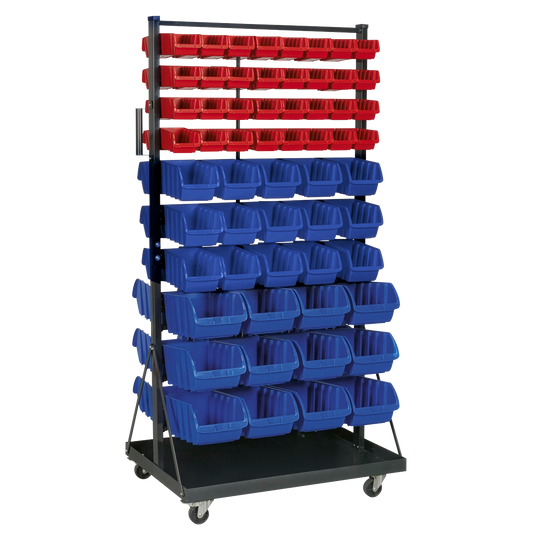 Mobile Bin Storage System with 118 Bins