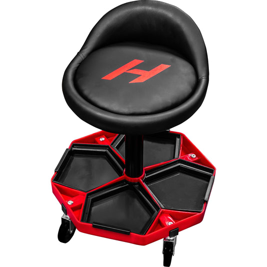 HURRICANE Adjustable Creeper Seat with Magnetic Tool Tray