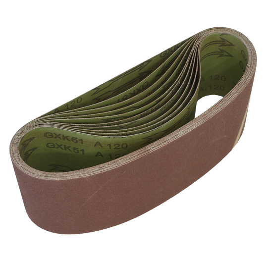 Worksafe® 100 x 610mm Sanding Belt 120Grit - Pack of 10