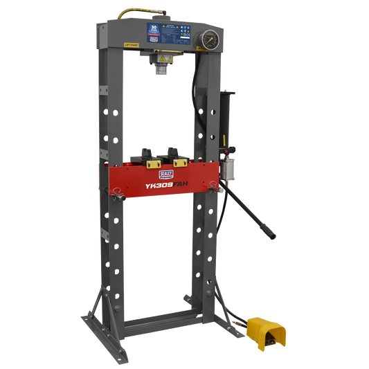 Premier Heavy-Duty Air/Hydraulic Floor Type Press with Foot Pedal 30 Tonne
