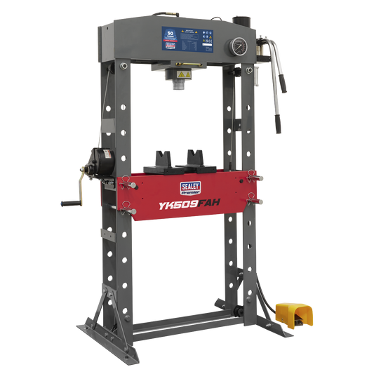 Premier Air/Hydraulic Floor Type Press with Foot Pedal 50 Tonne